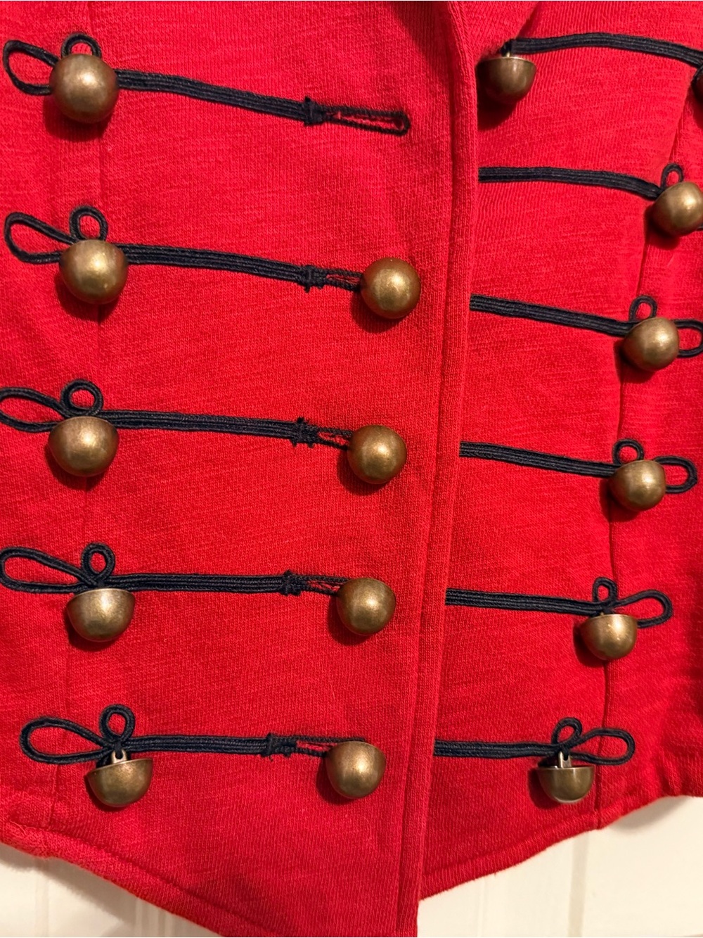 Ralph Lauren Denim & Supply Red Nutcracker Military Band Red Cropped Jacket Sm - Picture 3 of 8